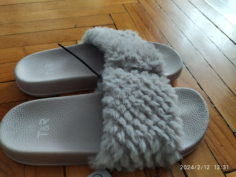 Kapcie z futerkiem