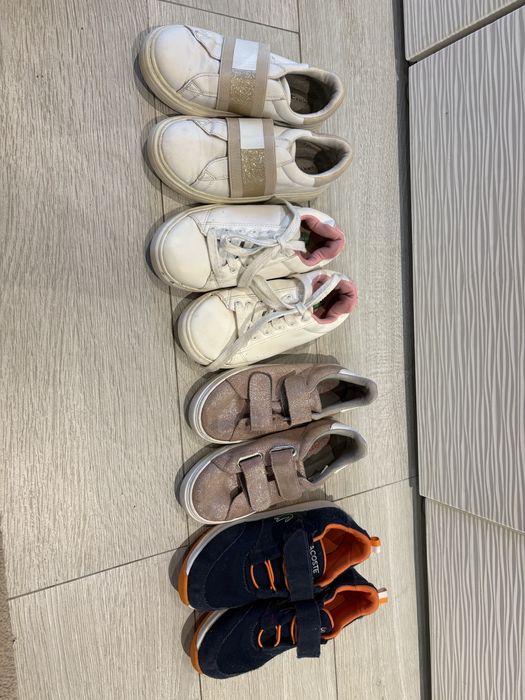 4 pares sapatilhas menina, em bom estado. 33 e 34