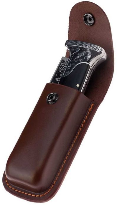 pokrowiec na nóż składany skóra skórzany do paska N-996X