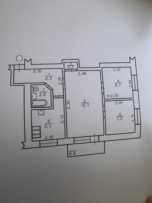 Трикімнатна квартира на Гречанах!