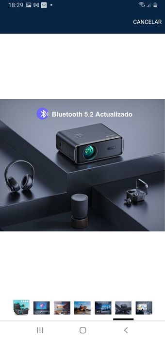 Projector portátil 4k Bluetooth