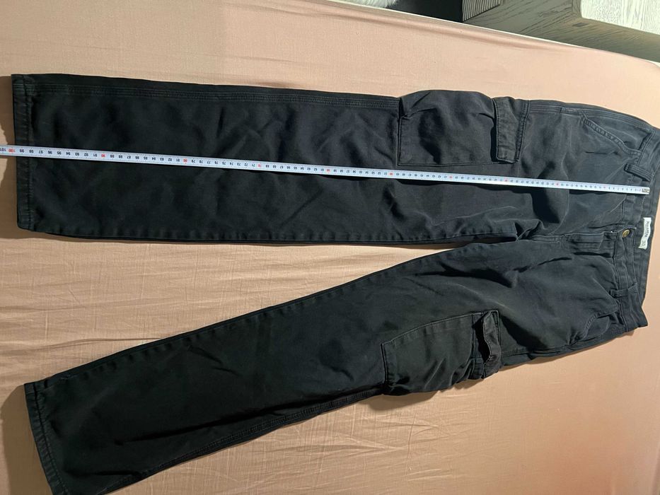 spodnie bojówki czarne 34 Pull&Bear cargo