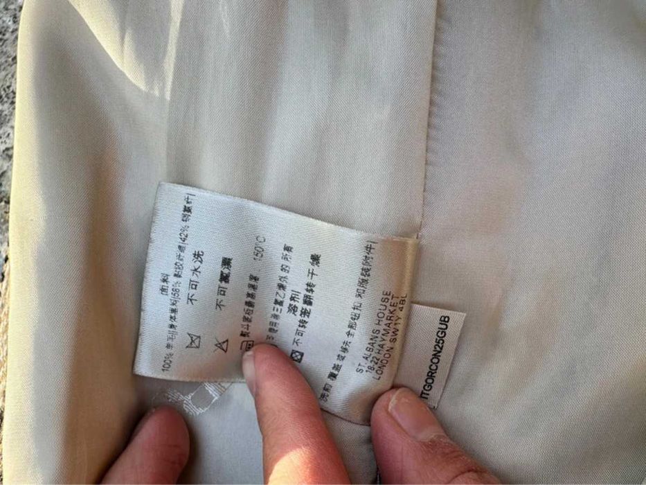 Burberry płaszcz beżowy 100% wełna