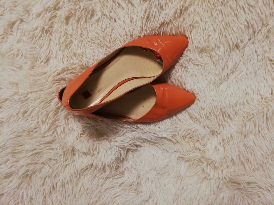 baleriny skórzane Högl 6 rozmiar 39 pomarańcz baleriny Högl 39