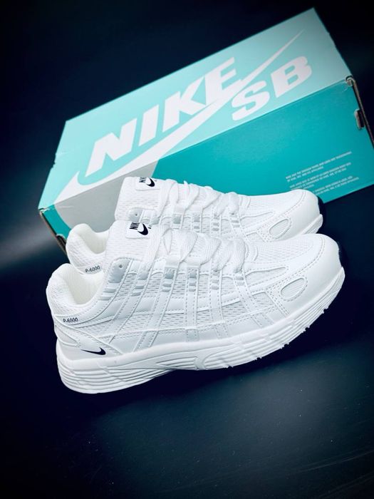 Чоловічі кросівки Nike P-6000  білі легкі дихаючі кросовки найк