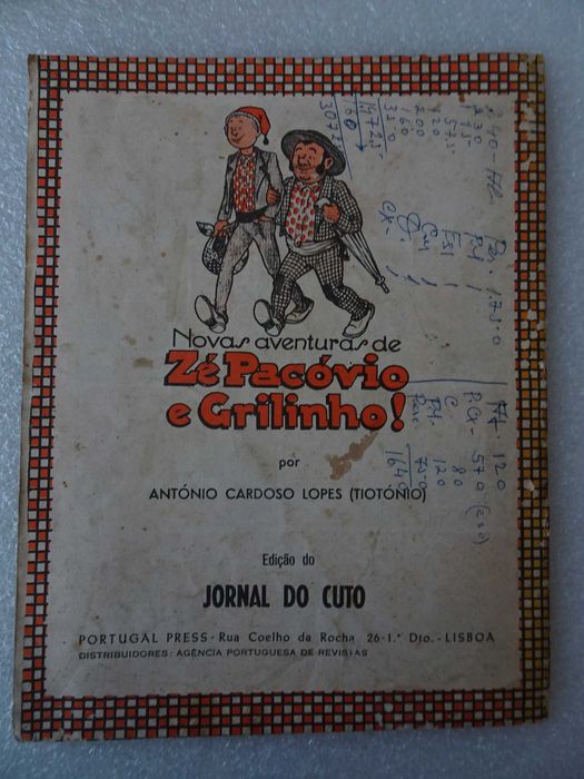 Livro - Revista - Novas Aventuras do Zé Pacóvio e Grilinho!  - Edição Jornal do Cuto