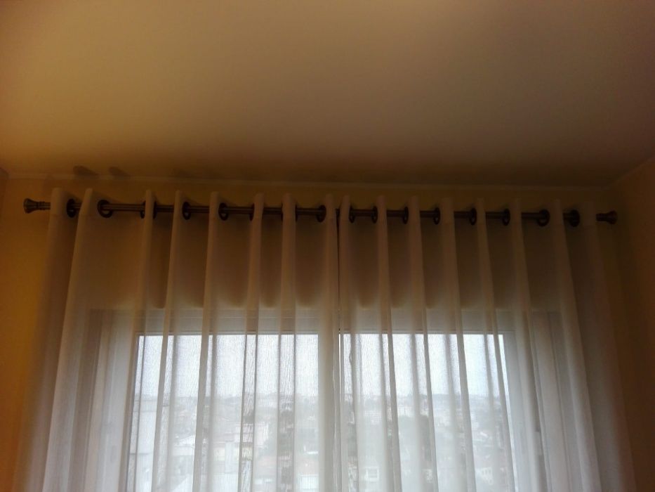 Cortinado beije ~ 6,30 metros com Varão de metal bronze