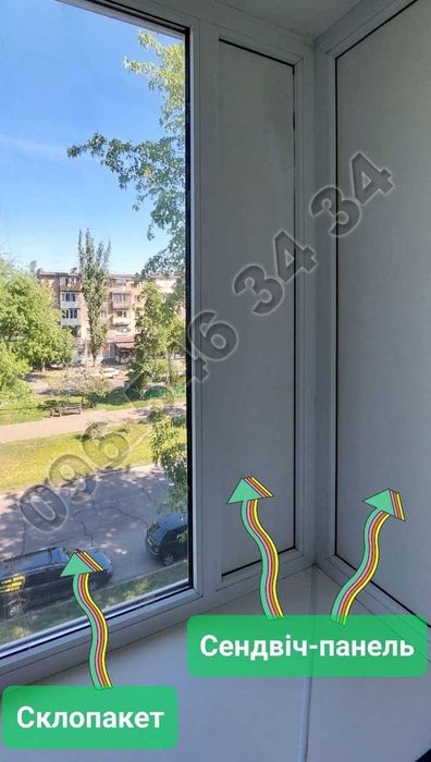 Сендвіч панель ПВХ для пластикових вікон, балконних дверей