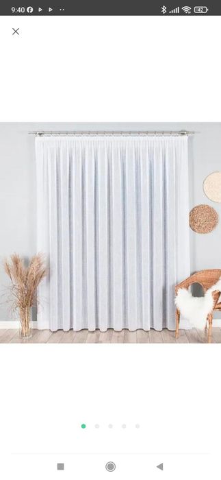 Льон білий комплект тюлі