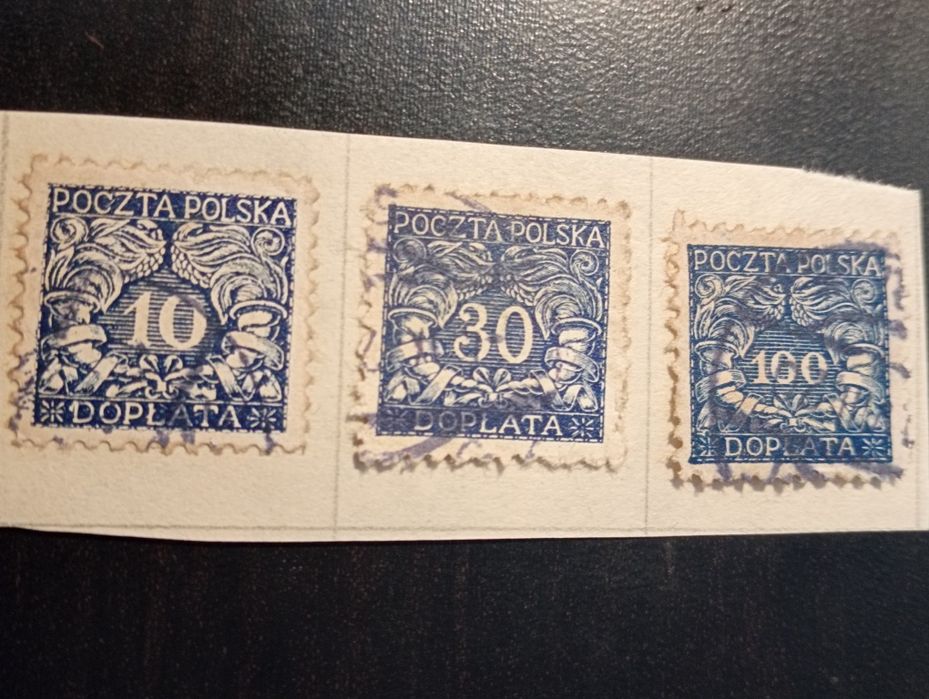 3 selos cobrança - Poczta Polska Doptata -  Polonia / Poland 1919