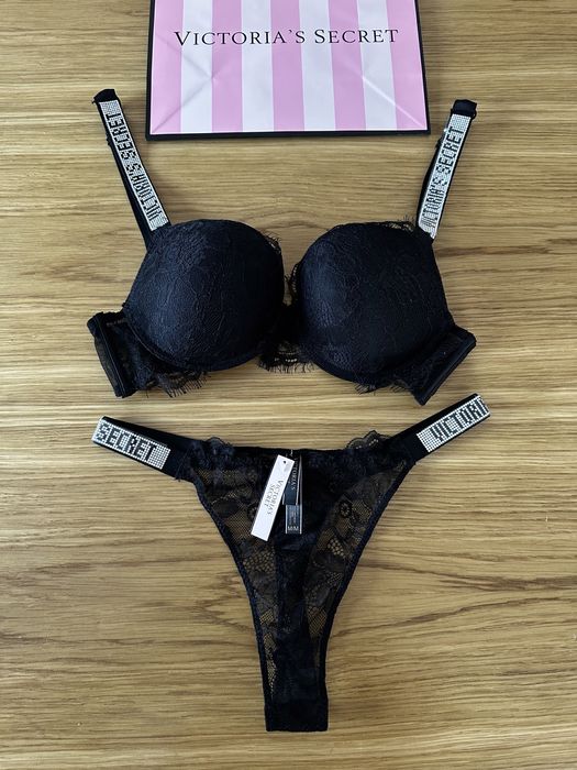Komplet bielizny Victoria’s Secrer C75 stanik + stringi 75C 34C