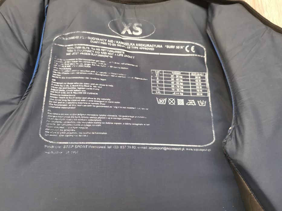 kamizelka ratunkowa dziecięcą XS