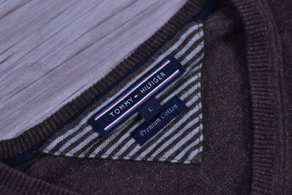 Tommy Hilfiger Męski Bawełniany Sweter Premium / L