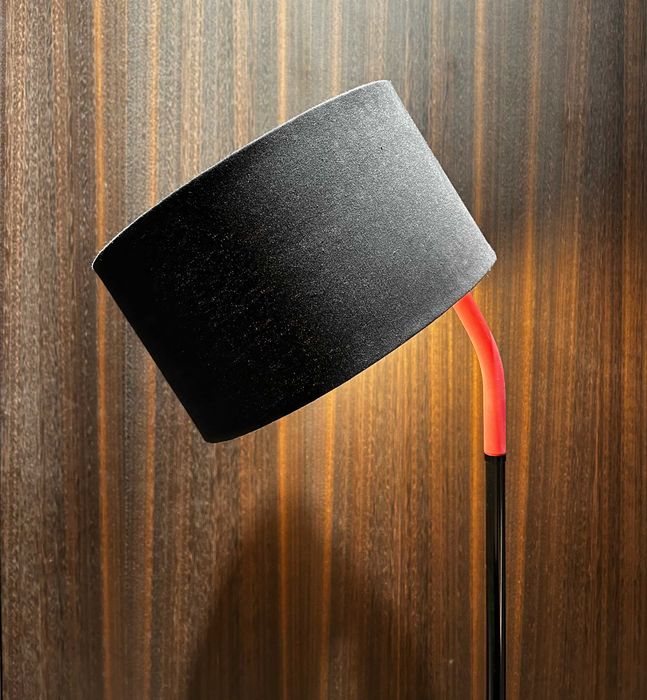 Candeeiro de pé flexível preto/vermelho LEDET IKEA