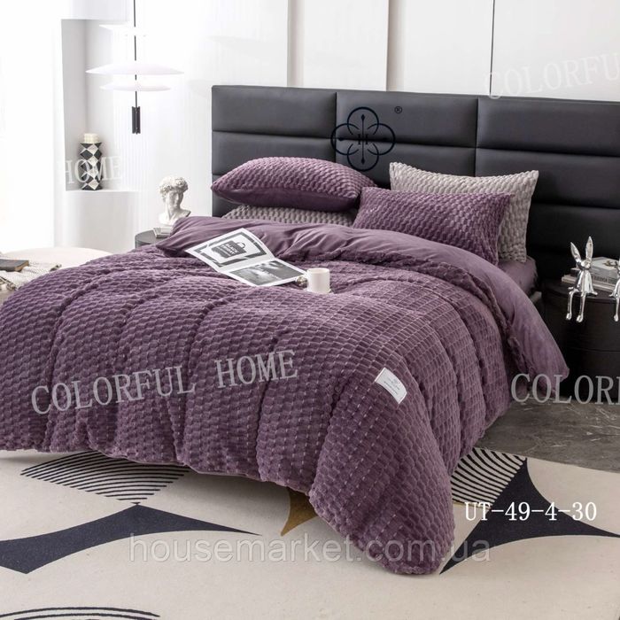Велюрова постільна білизна плюш Colorful Home 200*230