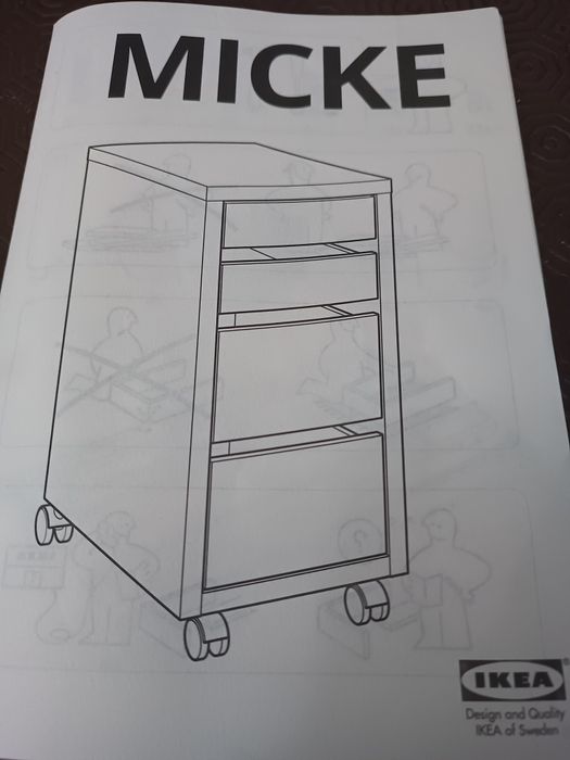 Bloco de Gavetas IKEA-Micke Novo