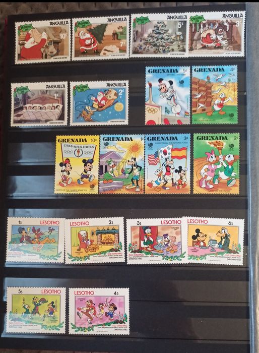 Марки Дисней  .Мультфильмы Рождество Новый год Україна