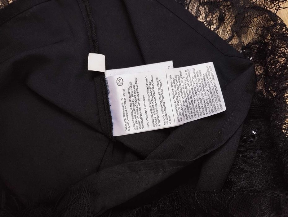 koronkowy crop top z cekinami XS ramiączka błyszczący goth alternative