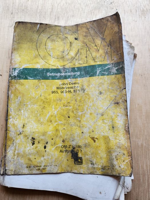 Instrukcja obsługi kombajn john deere 965 956H 975