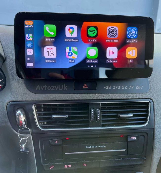 Дисплей AUDI Q5 Navi GPS USB Ку5 Q 5 MMI Магнітола Андроїд 15 CarPlay