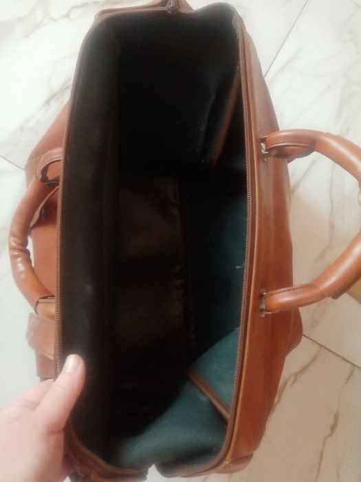 Сумка-саквояж шкіряна ретро вінтаж