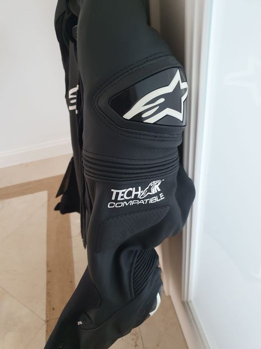Casaco em pele preto  para moto novo alpinestar novo