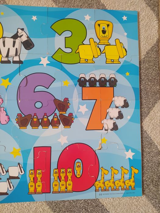Puzzle duże maxi cyferki maxi 60 cm x90 cm