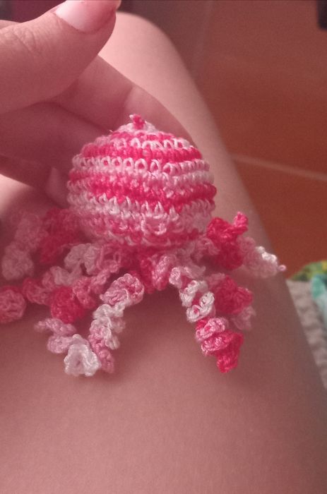 Polvo de crochet feito à mão