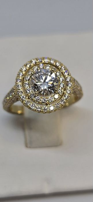 GIA 2.22 ct G / VVS2 EXCELLENT натуральные бриллианты золотое кольцо