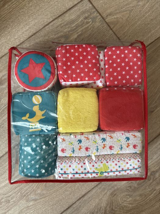 Мʼякі текстильні кубики дитячі