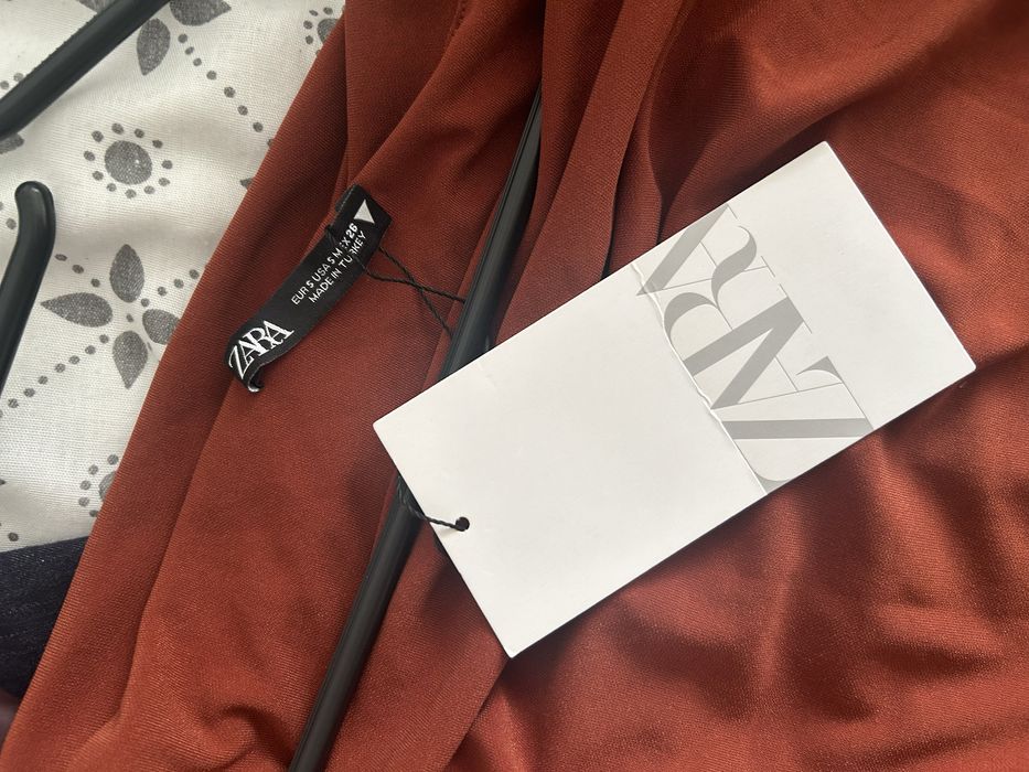 Top burgundowy rdzawy zara S/36