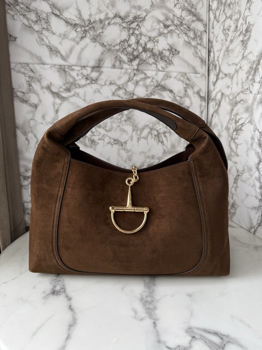 Torebka Gucci Softbit Suede Brown