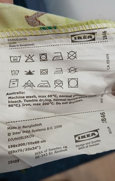 Conjunto completo de roupa de cama de criança Djungelskog IKEA