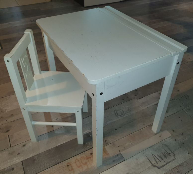 Biurko dziecięce 60x45 SUNDVIK krzesełko KRITTER