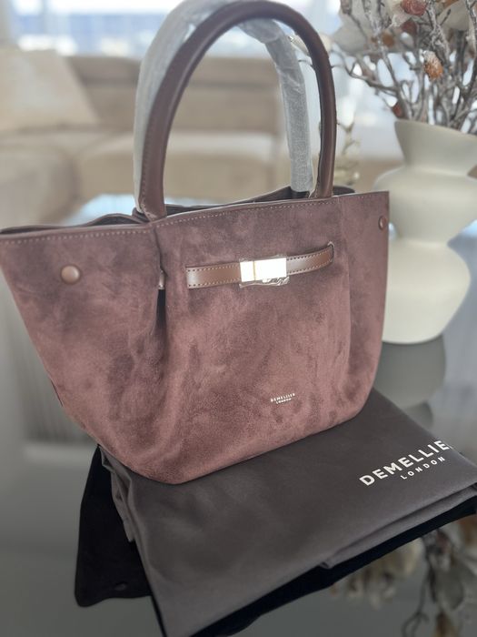 Torebka Demellier midi Suede- kolor mokka
