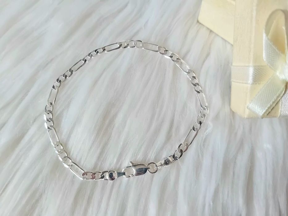 Nowa srebrna próby 925 klasyczna bransoletka