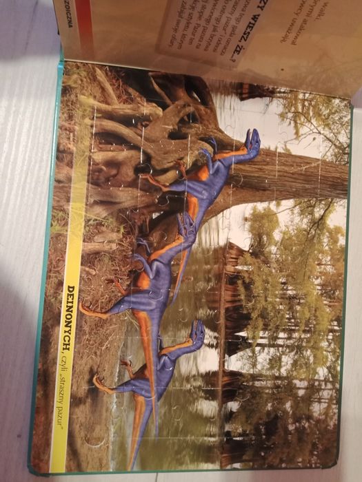 Książka + puzzle Inteligentne dinozaury