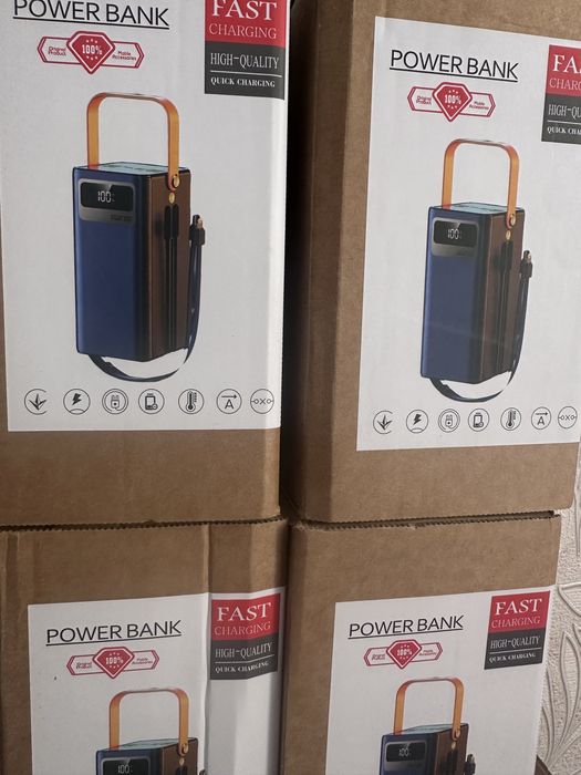 Портативний зарядний пристрій  DX205 100000mAh, 120W, QC3.0, LCD, білий / Павербанк 100000 мАч / Швидка зарядка