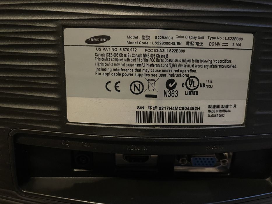 Monitor samsung led s22b300