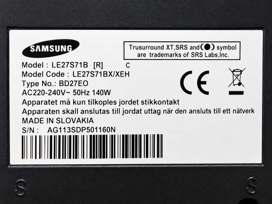 TV Samsung LCD 27"