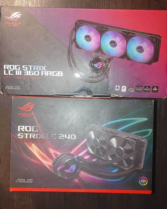 Рідинна система охолодженняAsus ROG LC II 240 і III 360 ARGB 3шт