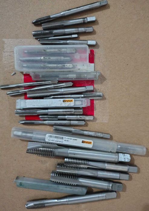 Wiertła do metalu Nowe i Używane, Wurth,Berner itp. Gwintowniki Zestaw