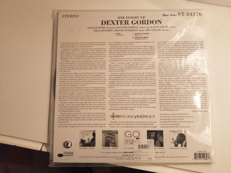 Dexter Gordon – One Flight Up Vinyl Tone Poet Series
