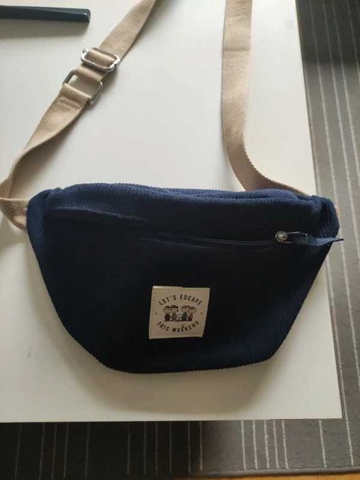 Bolsa cintura / tiracolo azul marinho "Women Secret"