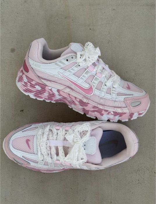 (БЕЗ ПЕРЕДОПЛАТИ) Nike P-6000 White Pink найк п-6000 білі з рожевим