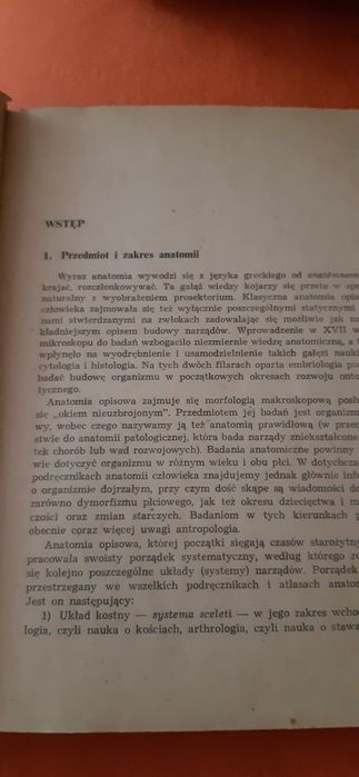 Zarys Anatomii Funkconalnej Człowieka  dla studentów biologii