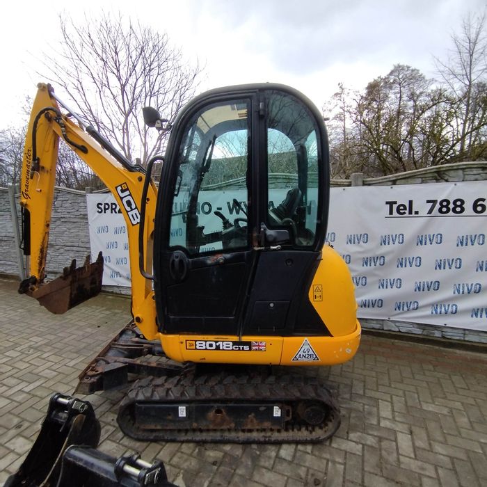 JCB 8018 CTS 2015r 3 łyżki Cat komatsu new holland
