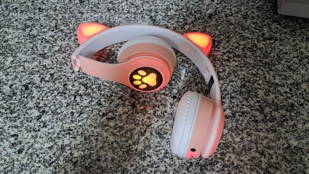 Fones Gato com luzes led64175175793923122