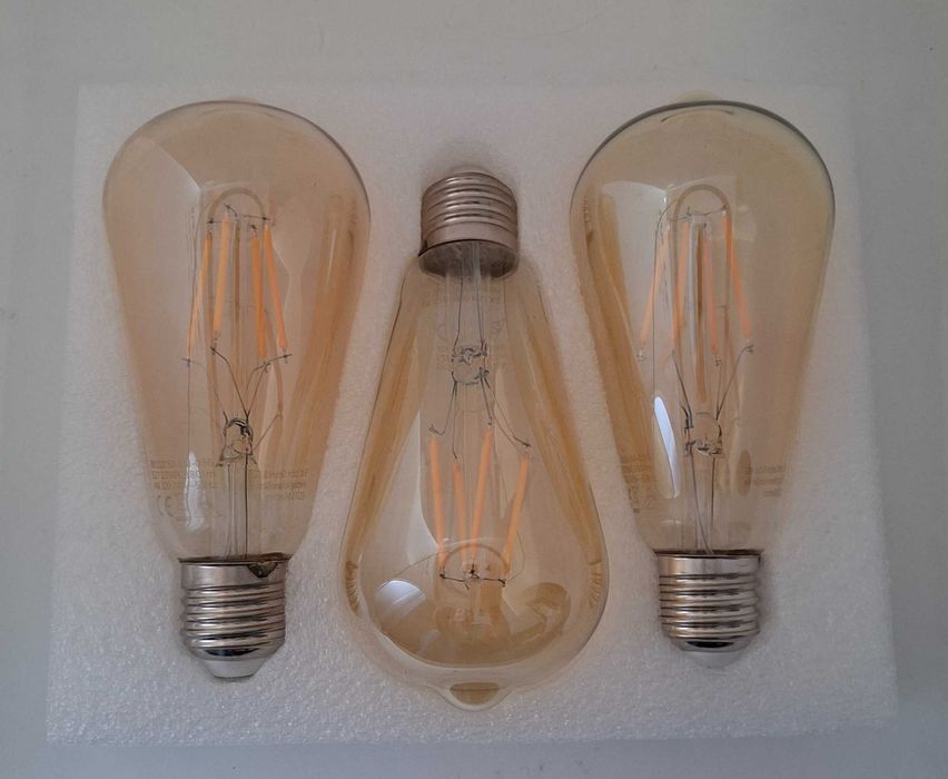 Żarówki dekoracyjne LED E27 ST64 4W 380lm B.K.Licht retro zestaw