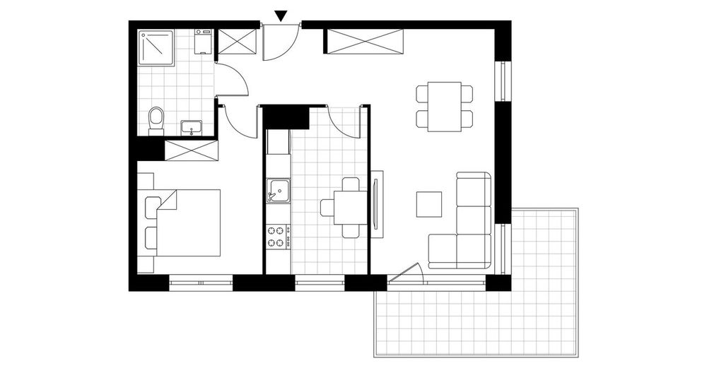 2-pokojowe mieszkanie 47m2 + balkon